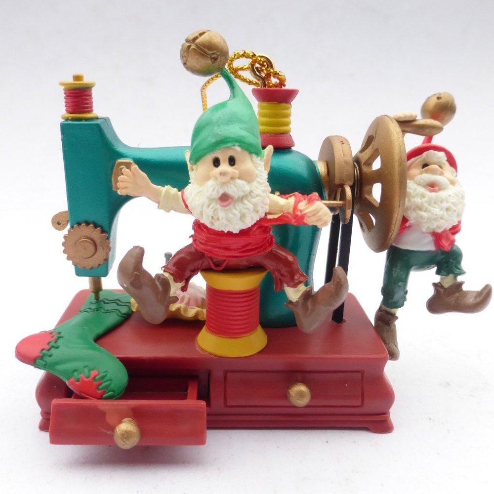 Simply Adorable Christmas Elves Hanging Ornament